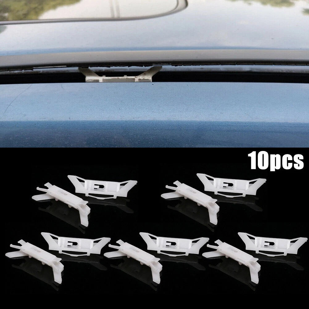 Set of 10 Moulding Drip Rail Clips for Auto Car (2003–2007)