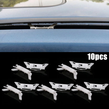 Set of 10 Moulding Drip Rail Clips for Auto Car (2003–2007)