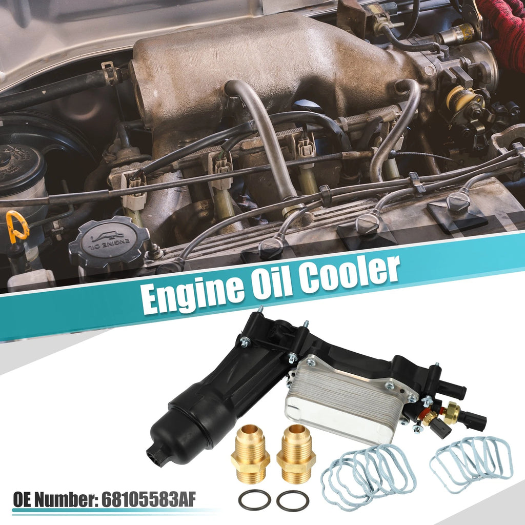 Engine Oil Cooler Housing with Gaskets Sensor Assembly for Dodge (2011–2019)