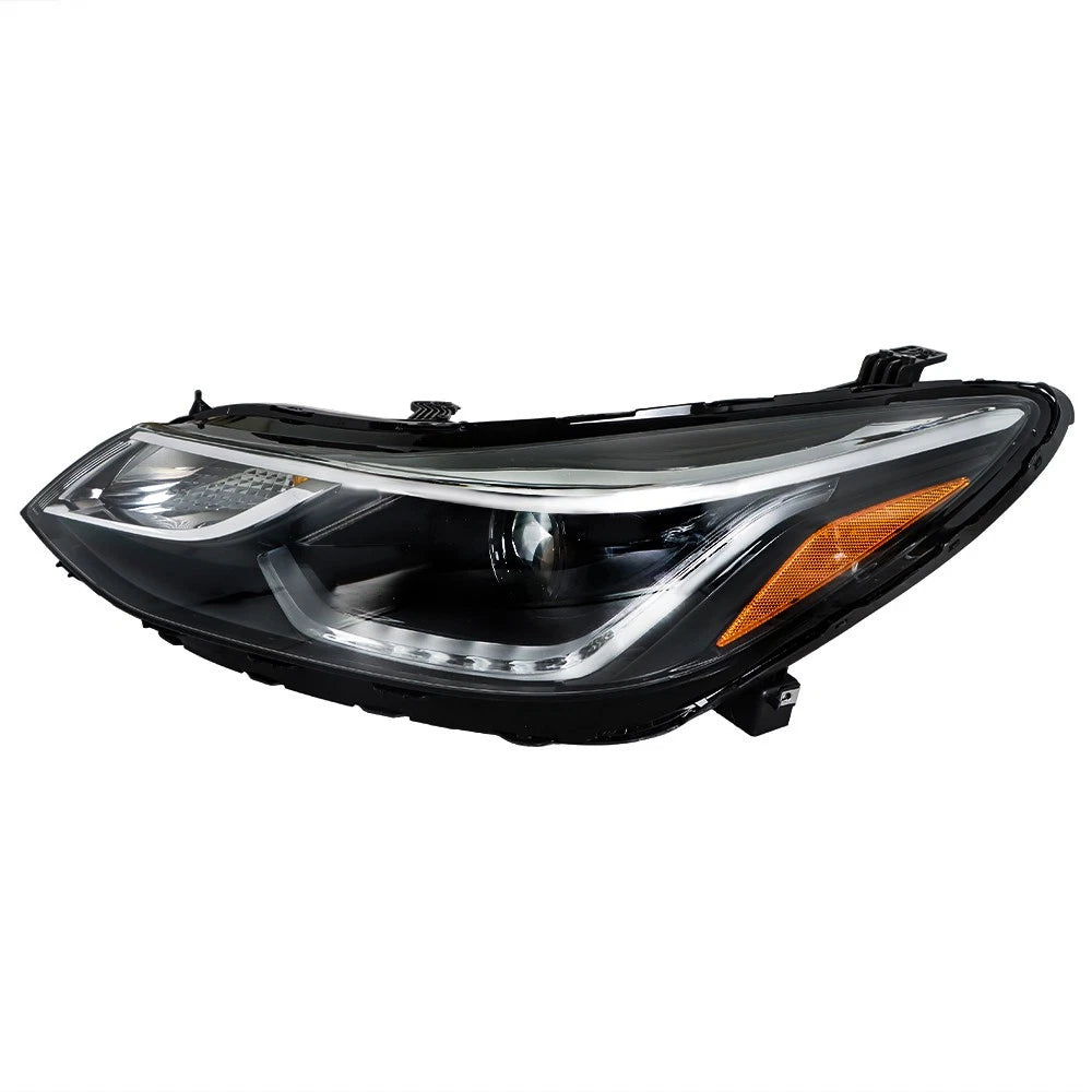 LED Headlight w/DRL for Chevy Cruze (2016–2019) LH/Driver Side Black
