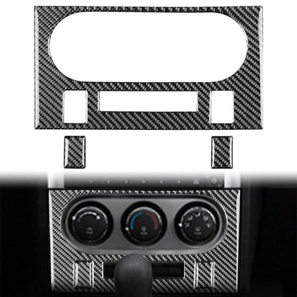 3 Pcs Black Carbon Fiber AC Panel Cover Trims For Dodge Challenger 2008-2014 New
