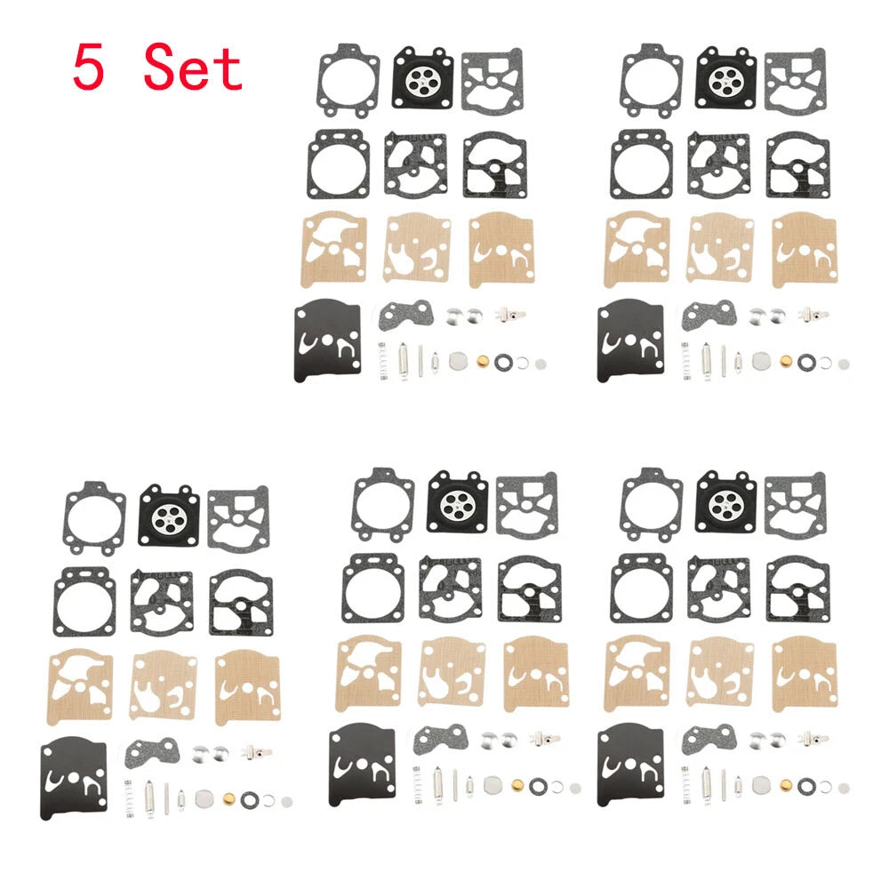Set of 5 Carburetor Rebuild Kits for Walbro WA WT K20-WAT