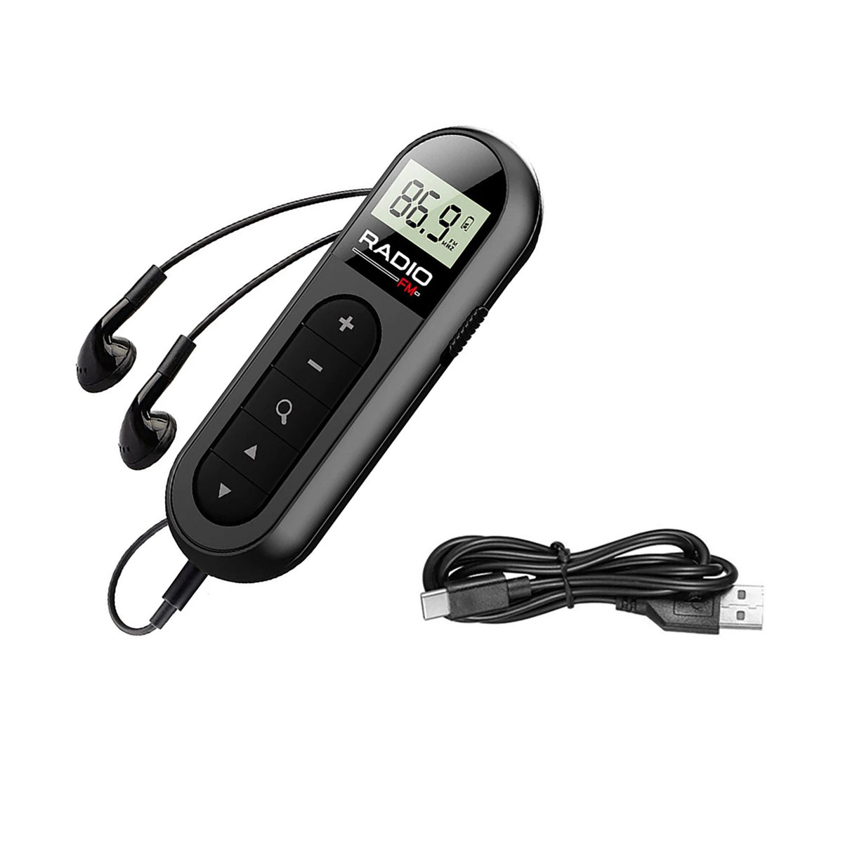 Portable LCD Digital Screen FM Radio with Earphone