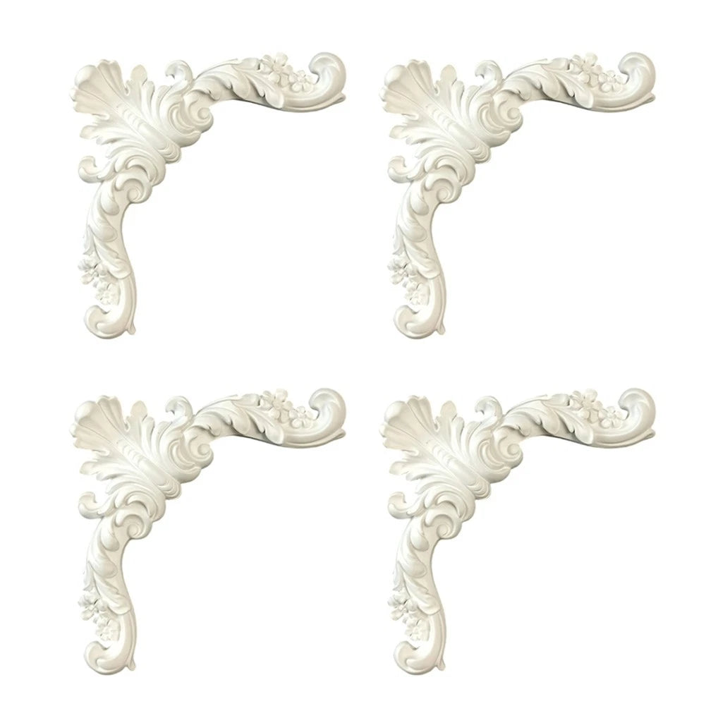 Set of 4 Wall Corner Molding for Fleur De Lis Embellishment