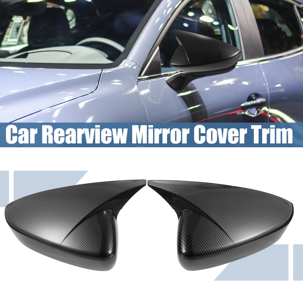 Rearview Mirror Cover Set Carbon Fiber Style for Mazda 3 (2020–2024)