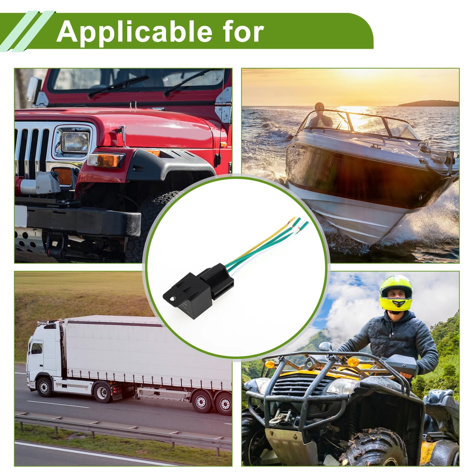 1 Pc 12V 40A Auto Relay with Harness Socket for Universal Applications