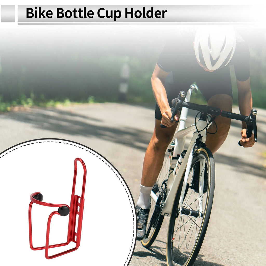Bicycle Bottle Drink Holder Cup Red Aluminum Universal