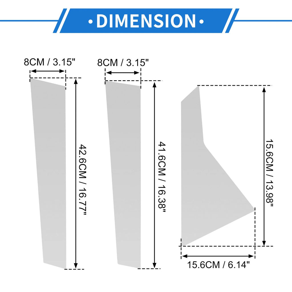 6 Pcs Door Pillar Window Trim Replacement for Hyundai Genesis G80 (2015–2022)