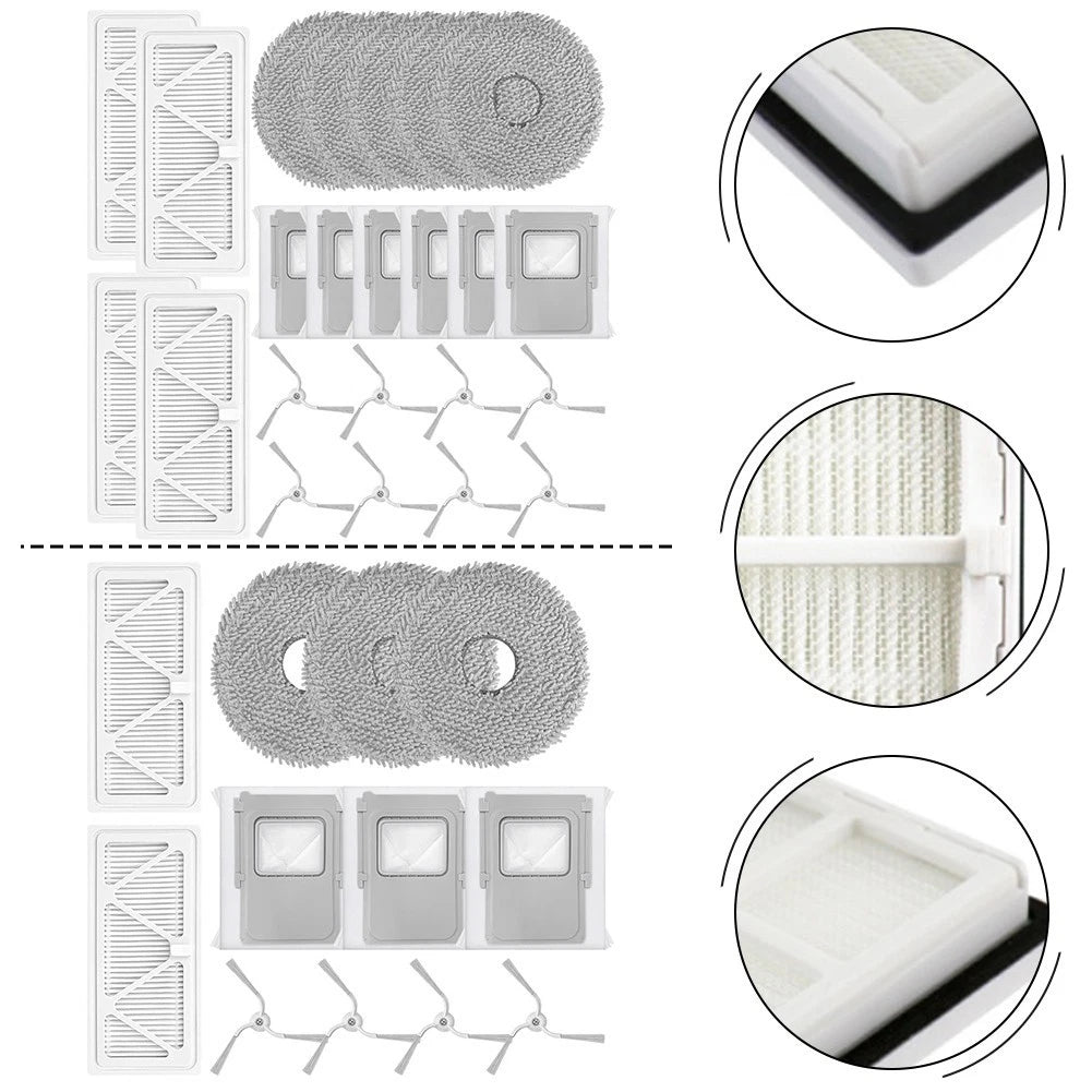 Replacement Mop Cloth Dust Bag and Side Brush for DJI ROMO Series
