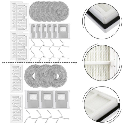 Replacement Mop Cloth Dust Bag and Side Brush for DJI ROMO Series