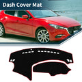 Dashboard Dash Cover Mat Sun Protector for Mazda 3 Axela (2009–2013) Black Red