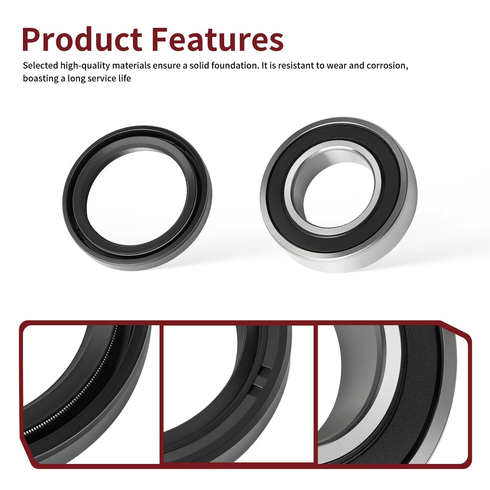 2 Front Wheel Bearing Seals for Kawasaki Mule 3000 3010 3020 4000 4010