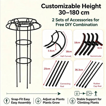 Mushroom Head Trellis for Flexible Height Extension (Weather Resistant)