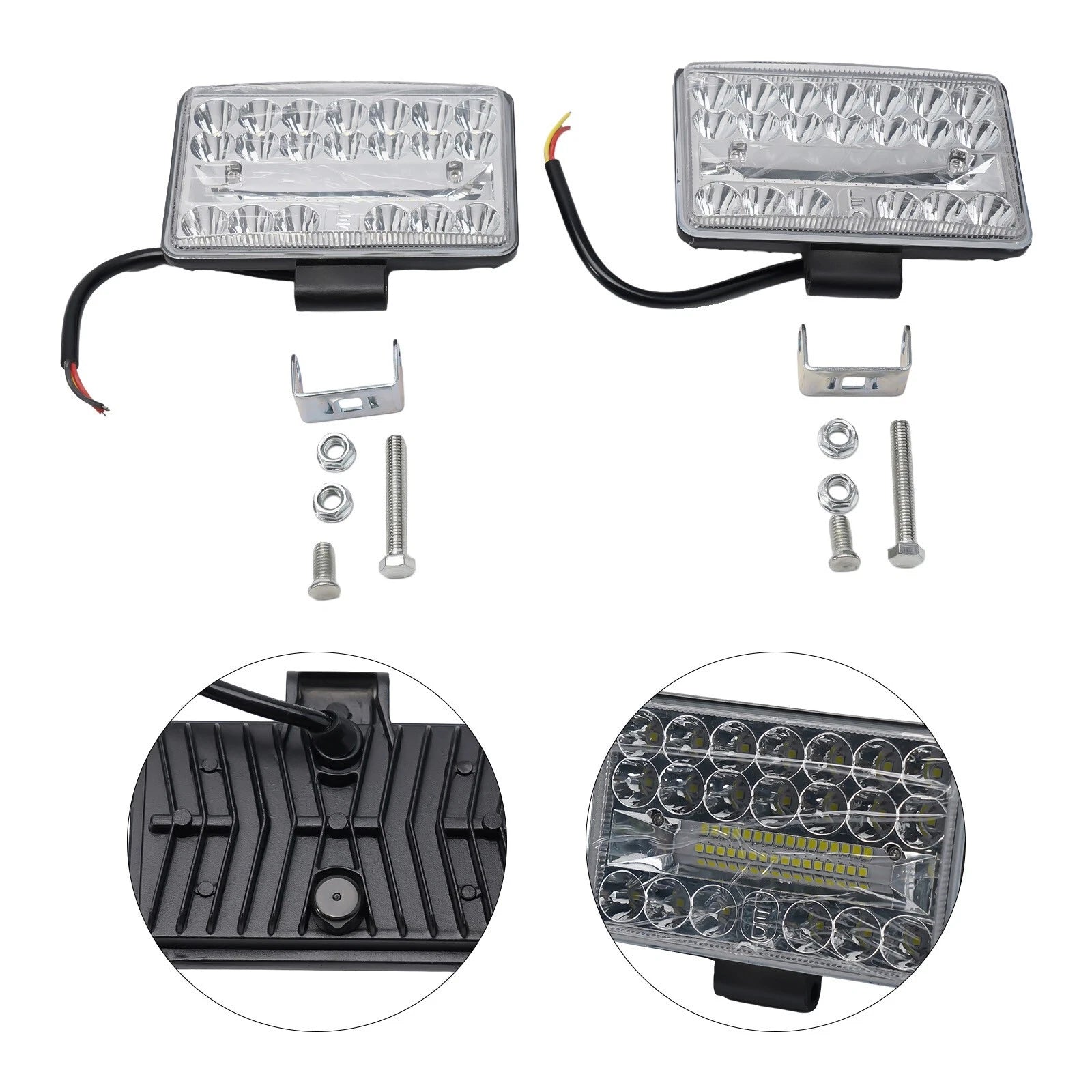 3X5" Rectangular LED Headlights for Universal Fit