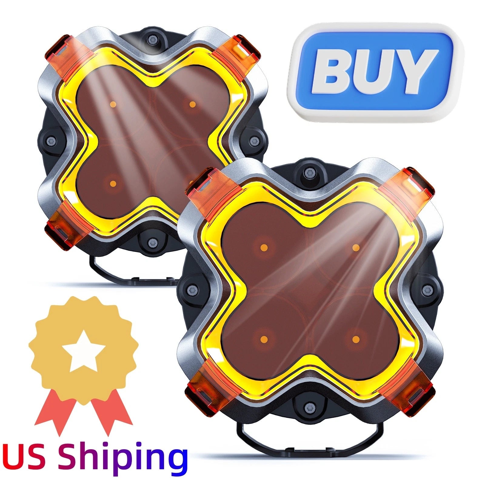 2X LED Work Pod Off Road Driving Lights for Universal Vehicles (2010–2023)