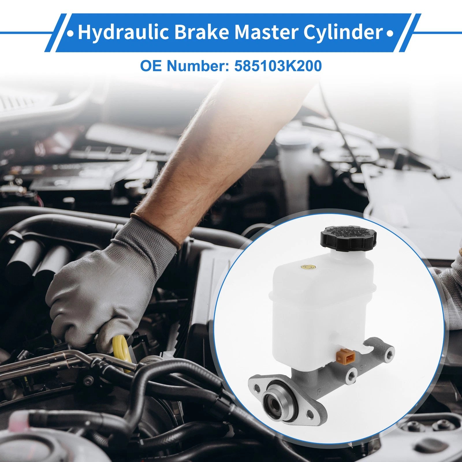 Brake Master Cylinder with Reservoir Replacement for Hyundai Sonata (2006–2008)