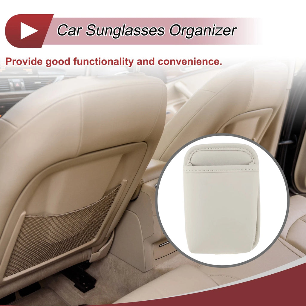 Sunglasses Case for - Leather, White