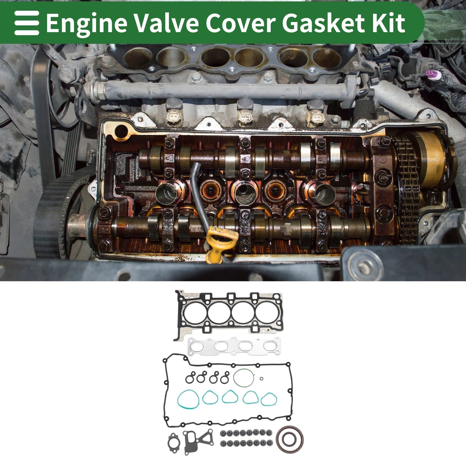 Engine Valve Cover Gasket Kit Replacement for Dodge Dart 1.4L (2013–2016)