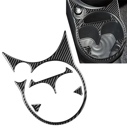 Center Console Cup Holder Panel Cover for Fiat 500 (2012–2015) Black