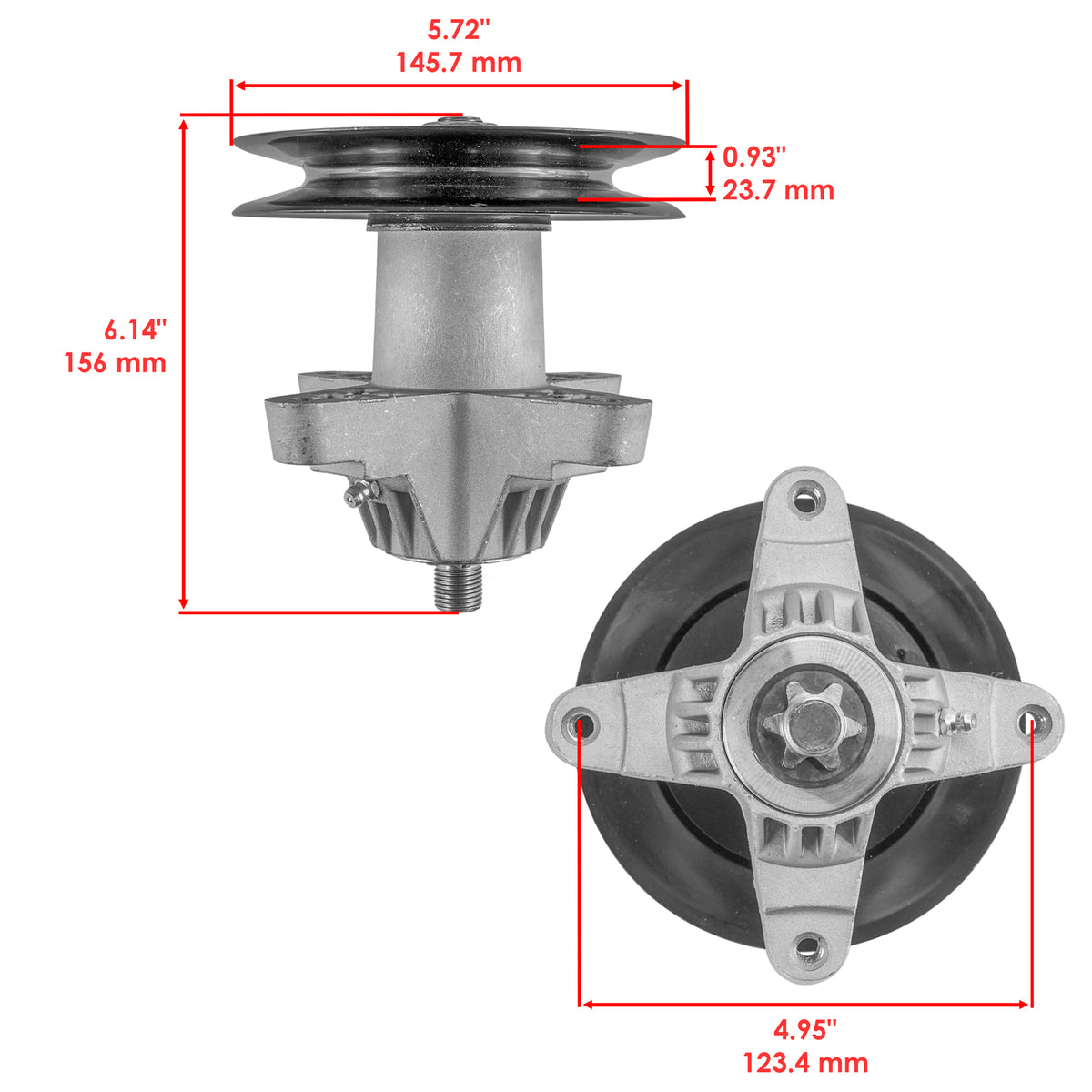 Deck Spindle with Pulley for Toro LX423 LX425 LX426 LX427 (42-inch)