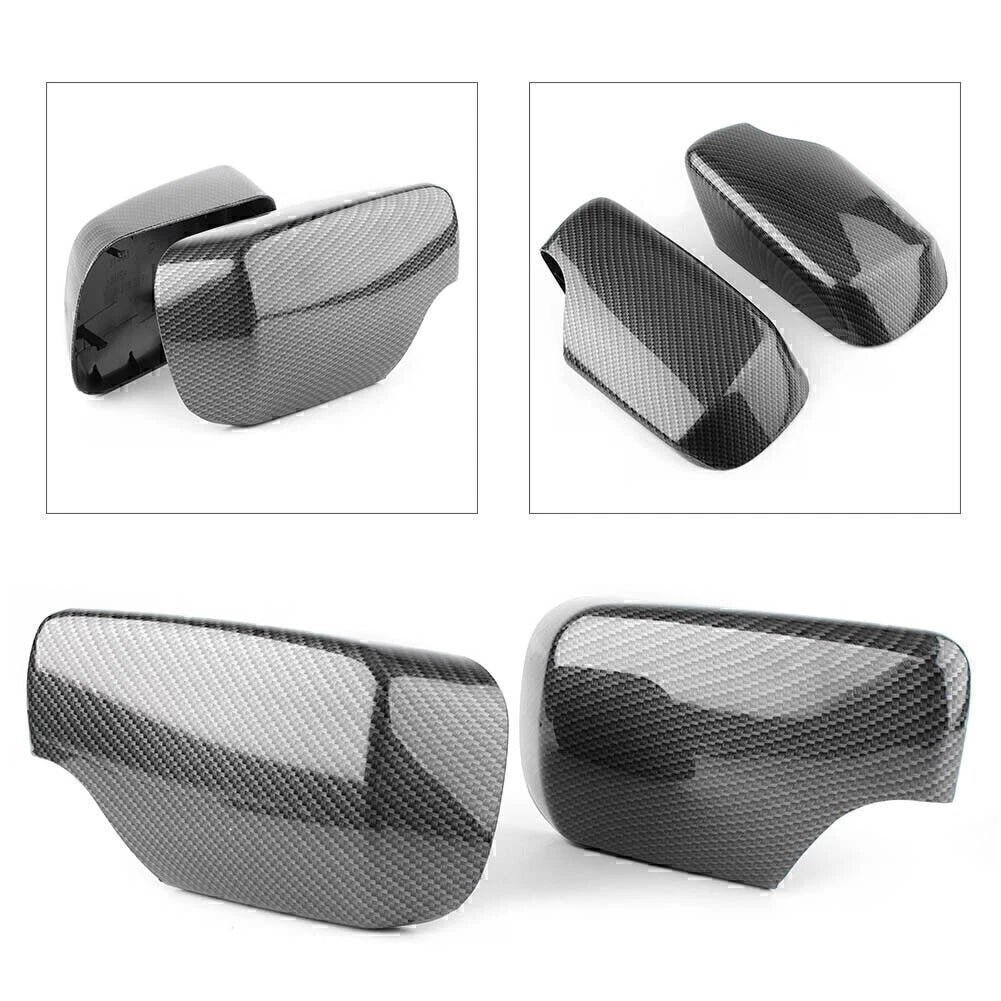 2X ABS Plastic Exterior Rear View Side Mirror Cover Trim for BMW E46 (1998–2005)