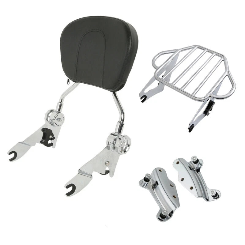Sissy Bar Luggage Rack Docking for Harley Road Glide (2009–2013) Chrome