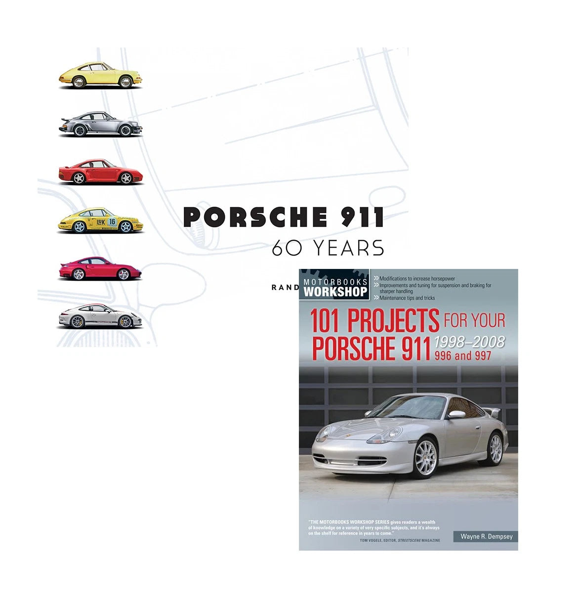 2 Book Set for Porsche 911 (1998–2008) - 60 Years & 101 Projects