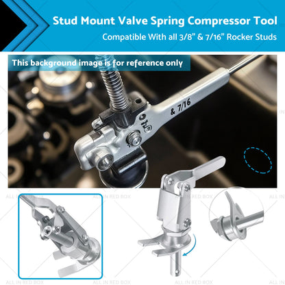 Stud Mount Valve Spring Compressor Tool for Rocker Studs (3/8, 7/16)