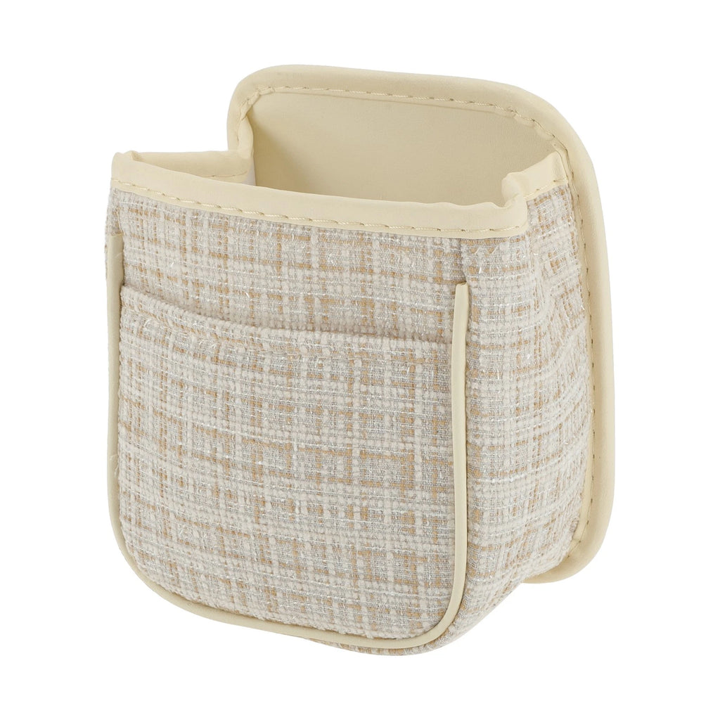 Auto Trash Can for Universal Use (1 pcs) - Portable Hanging Beige