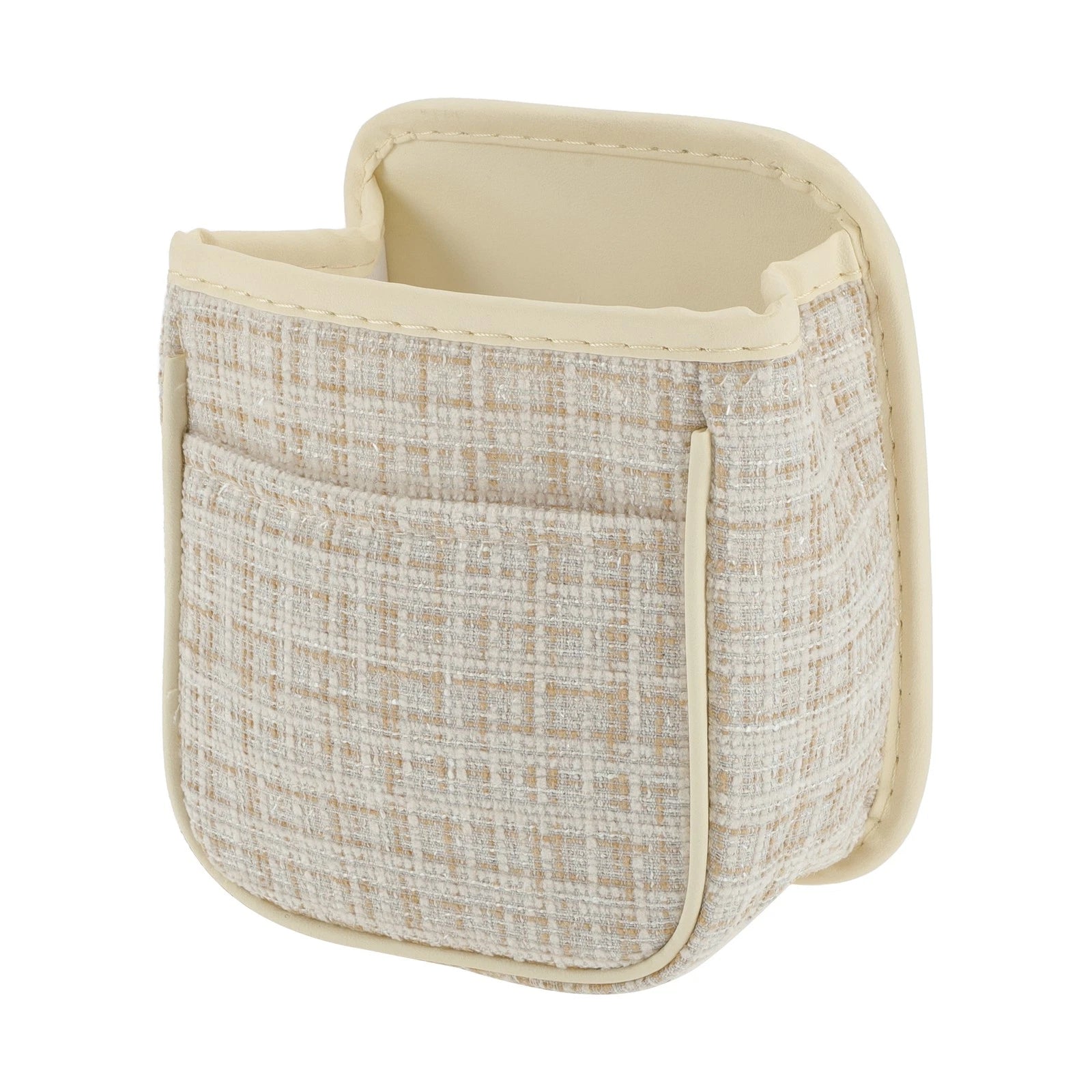 Auto Trash Can for Universal Use (1 pcs) - Portable Hanging Beige