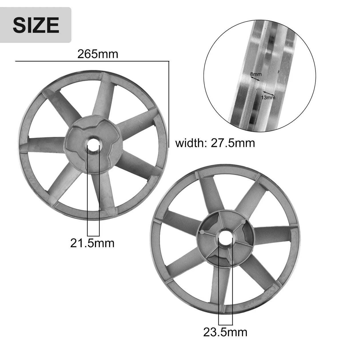 265mm Metal Pulley for Air Compressor Belt Machine