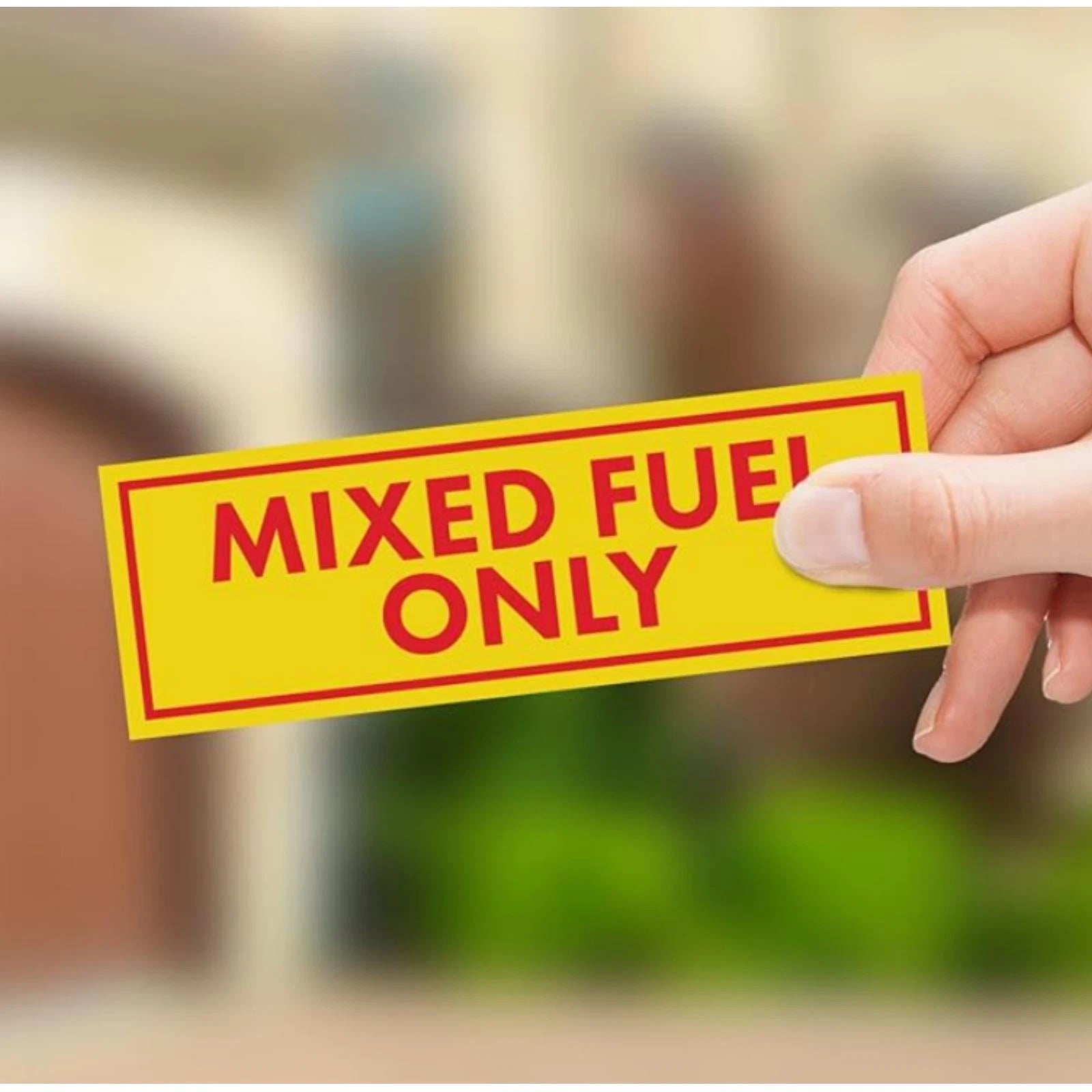 Set of 4 Mixed Fuel Only Stickers for Gasoline Diesel Tank