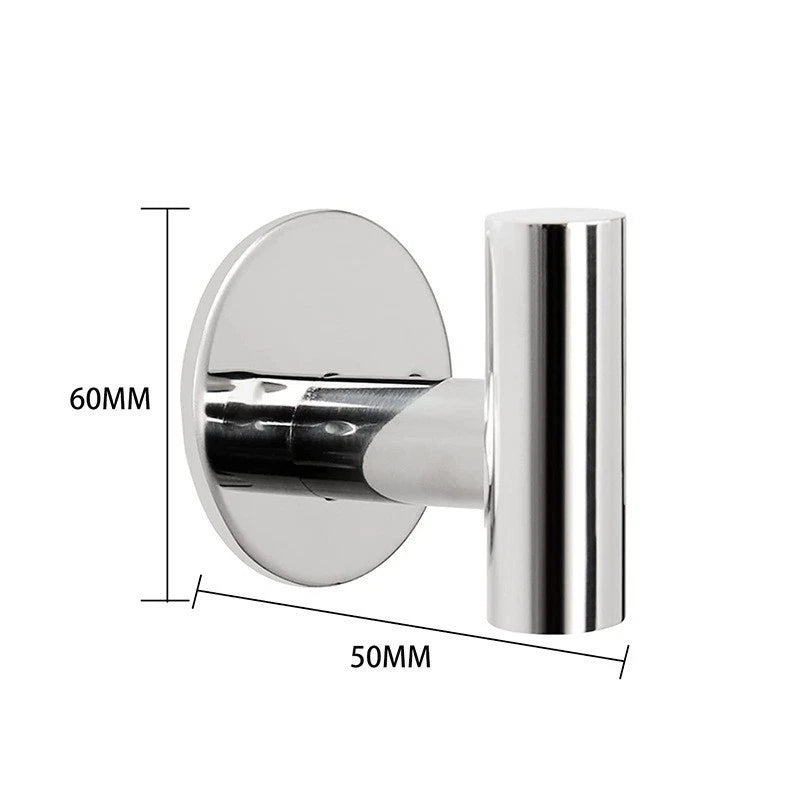 304 Stainless Steel Modern Hook for Indoor Use (No Drill, Space Saving)