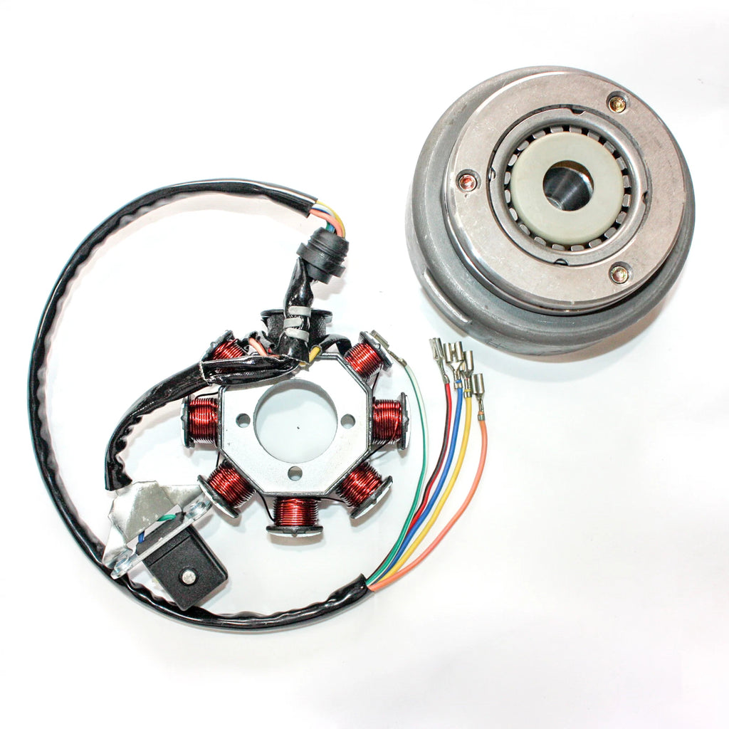 8 Poles Magneto Stator Roller Flywheel for 200cc 250cc Engine PIT Quad ATV