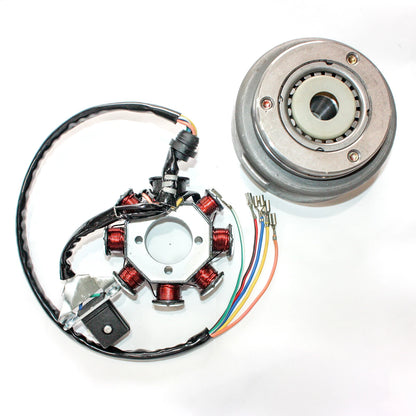 8 Poles Magneto Stator Roller Flywheel for 200cc 250cc Engine PIT Quad ATV