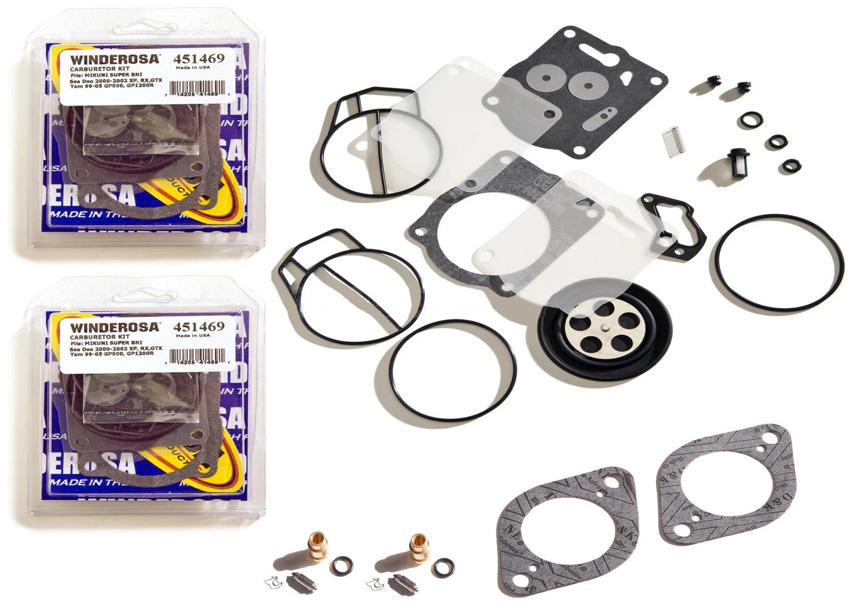 Dual Carburetor Rebuild Kit for SeaDoo 951 GTX GSX XP LRV RX (1995–2002)