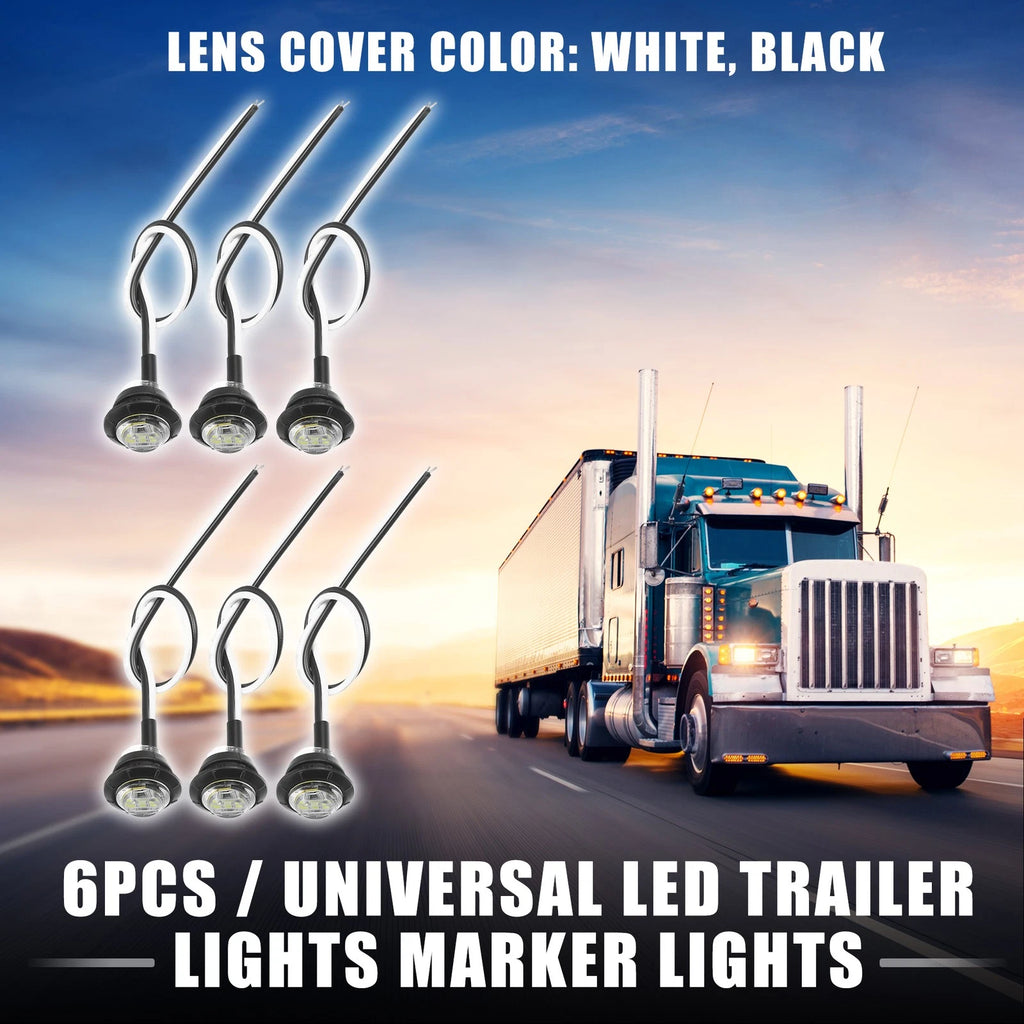 Trailer Marker Lights 12V Waterproof LED White for Universal (Any Check fitment before purchase)