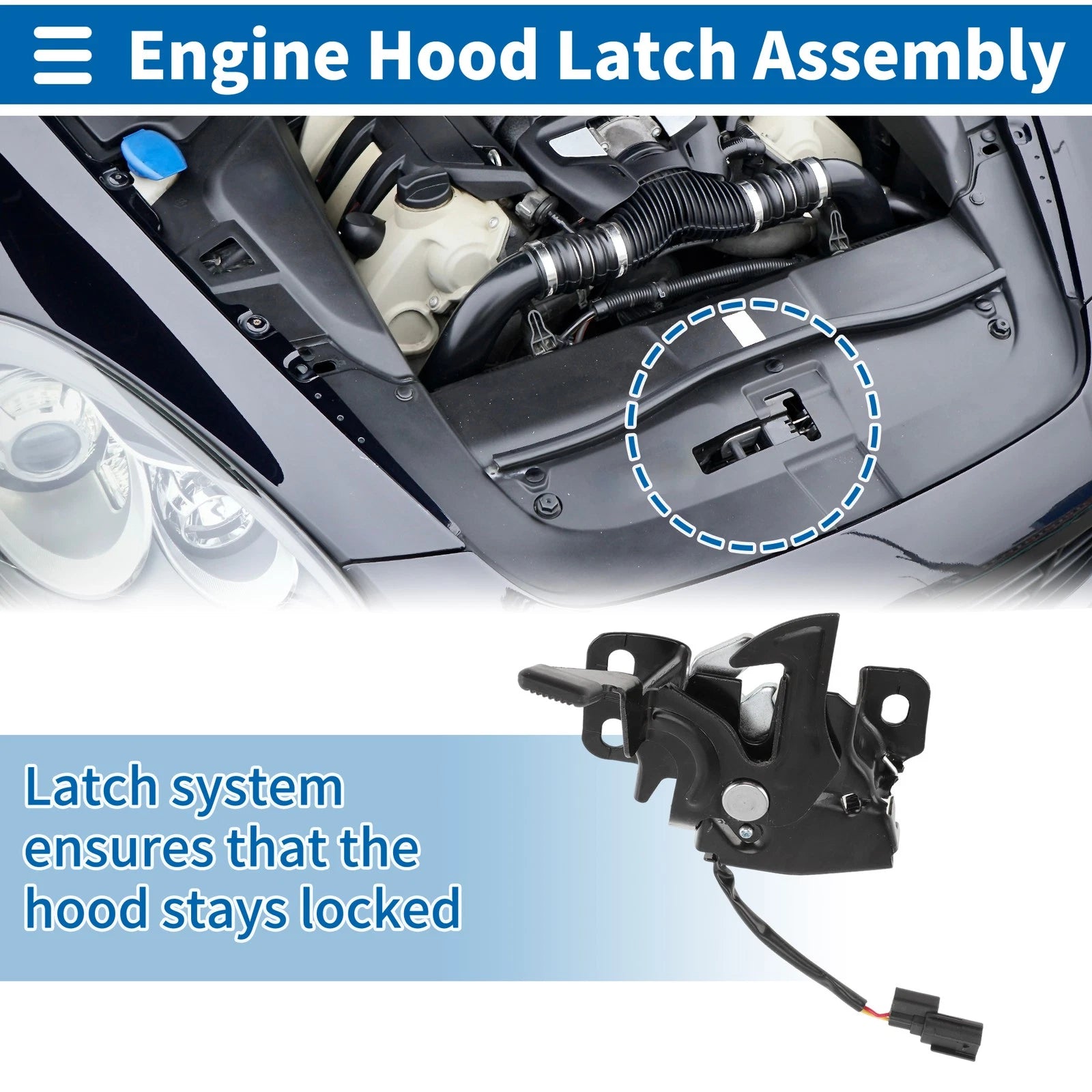 Hood Latch Assembly Replacement for Honda Fit Sport (2009–2014)