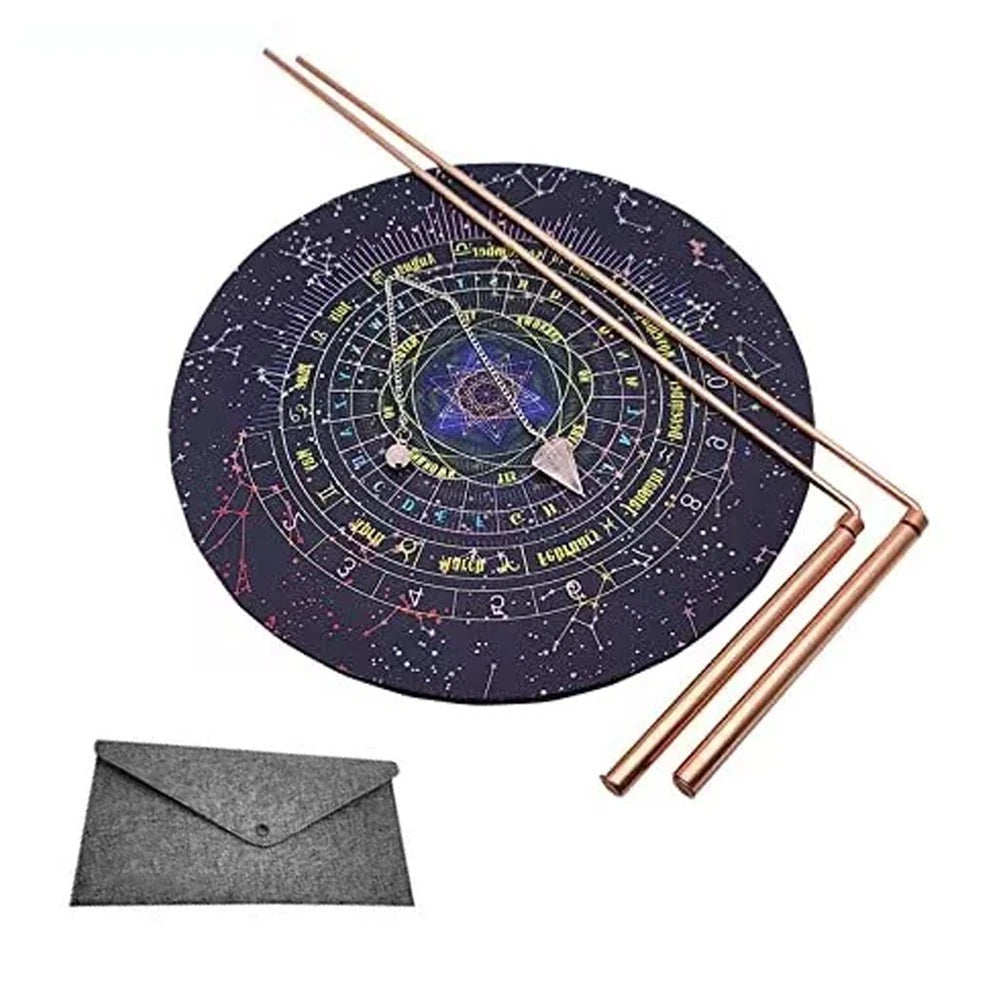 2X Copper Probes with Constellation Mat for Divination