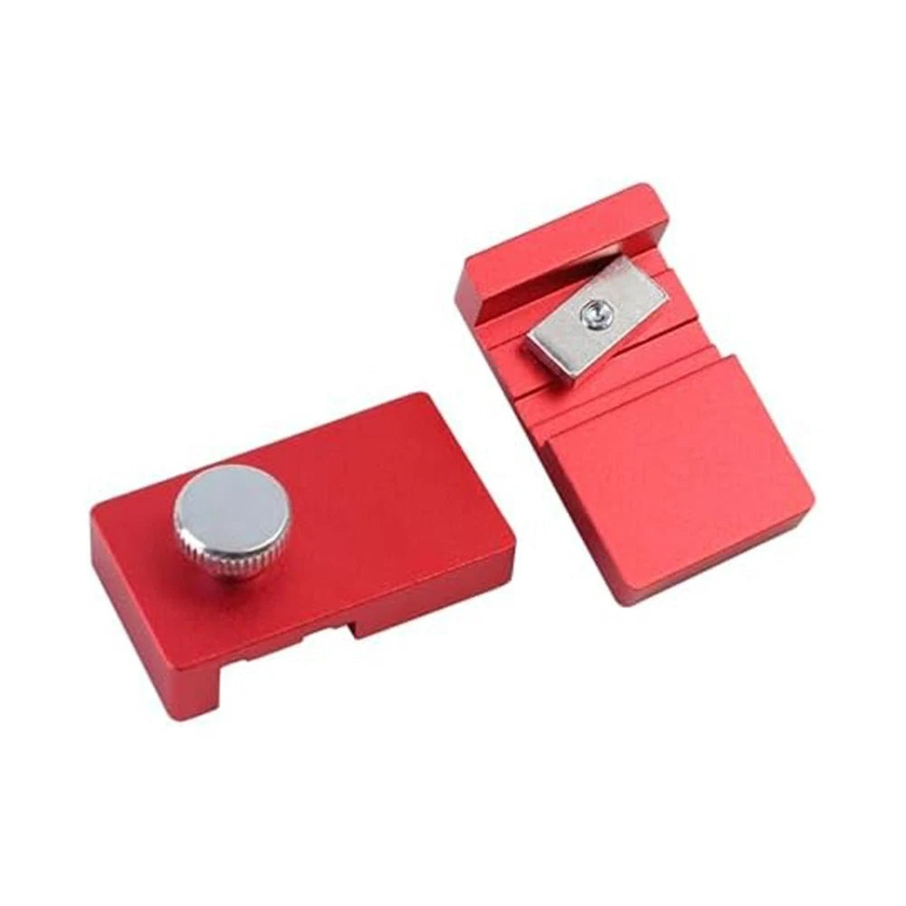 Router Track Adapter with Adjustable Stop Block for Straight Cuts (2.04x1.18in)