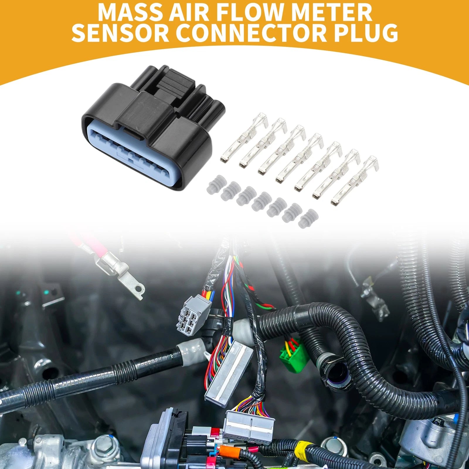 7 Pin Mass Air Flow Sensor Connector Plug Replacement for Dodge (2005–2015)
