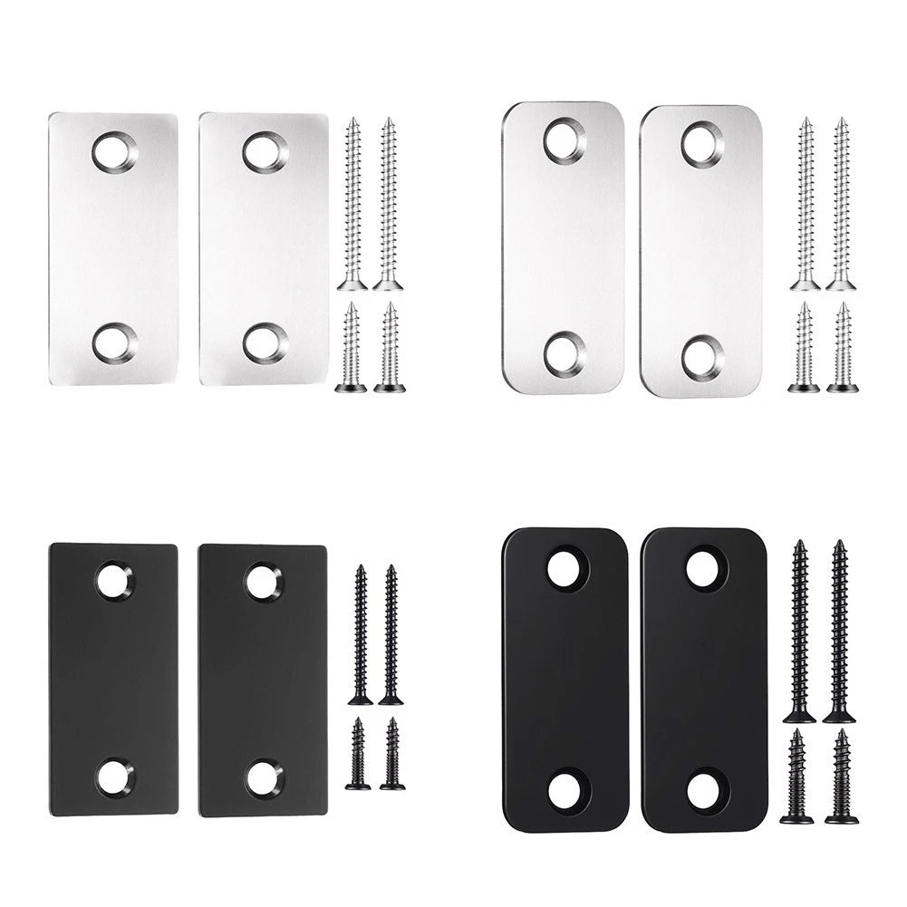 1/2 Set Stainless Steel Door Strike Filler Plate for Electronic Lock Systems
