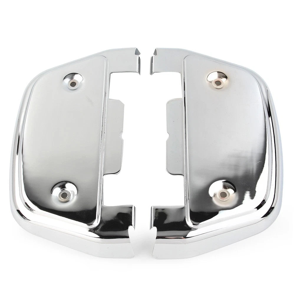 Pair Chrome Passenger Footboard Floorboard Covers For Harley Touring Road Glide