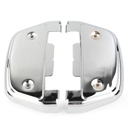 Pair Chrome Passenger Footboard Floorboard Covers For Harley Touring Road Glide