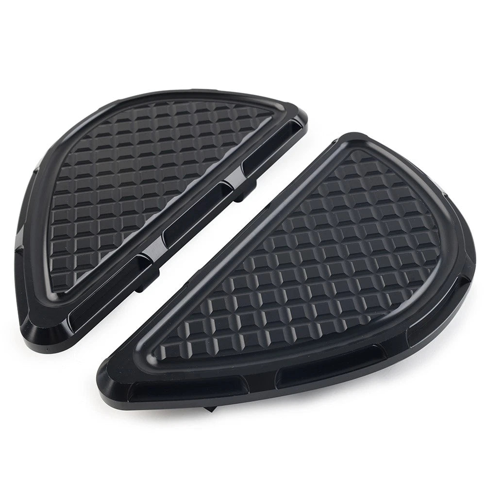Black Aluminum Rear Passenger Floorboards Foot Pegs for Harley Touring (1993–Present)
