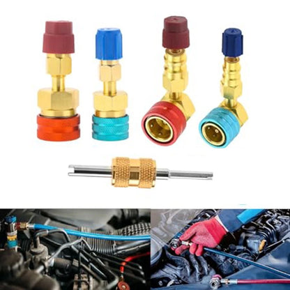 R1234yf to R134a AC Adapter Kit with Brass Quick Couplers