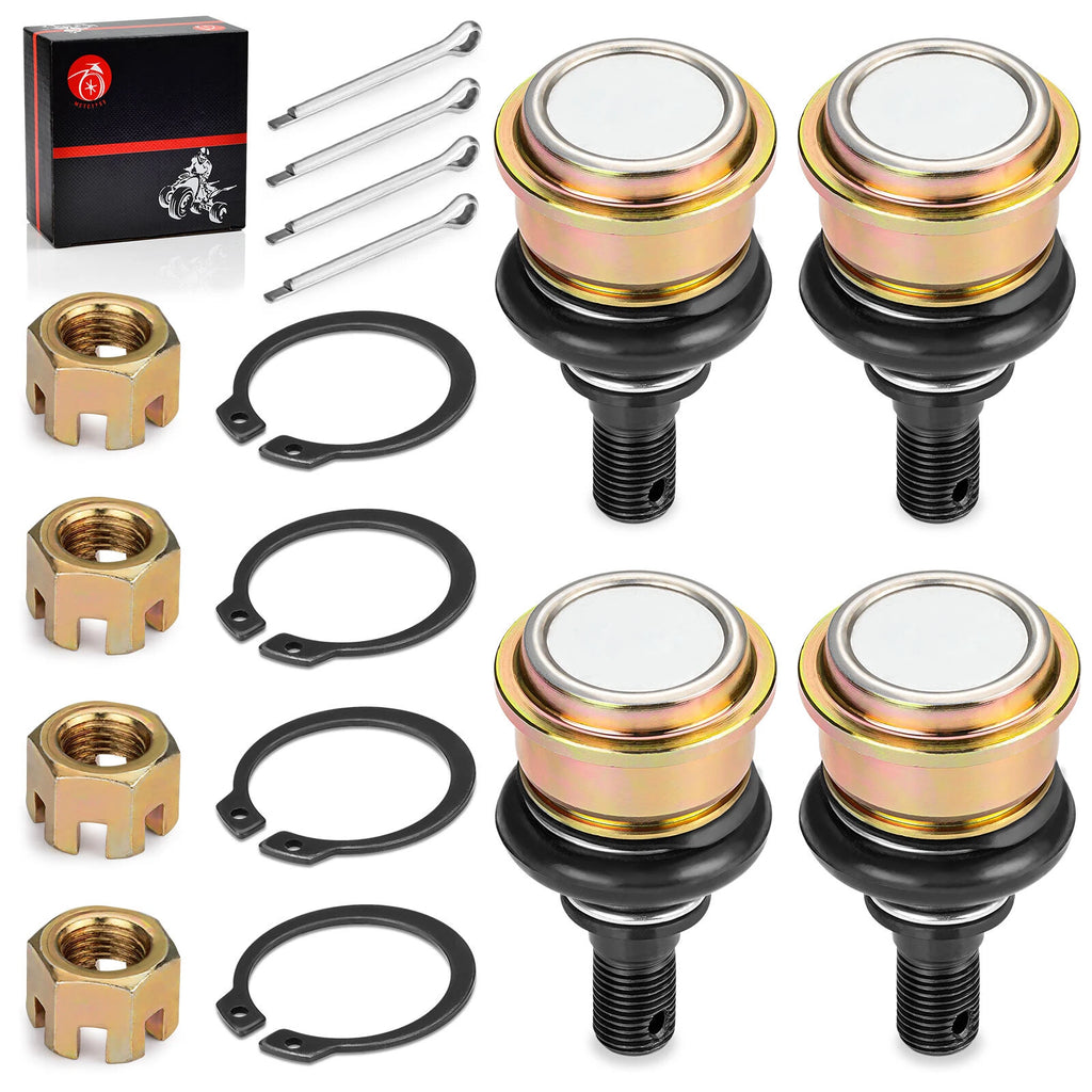 Set of 4 Front Upper Lower Ball Joints for Yamaha Grizzly Kodiak 450 550 700 (2013–2024)