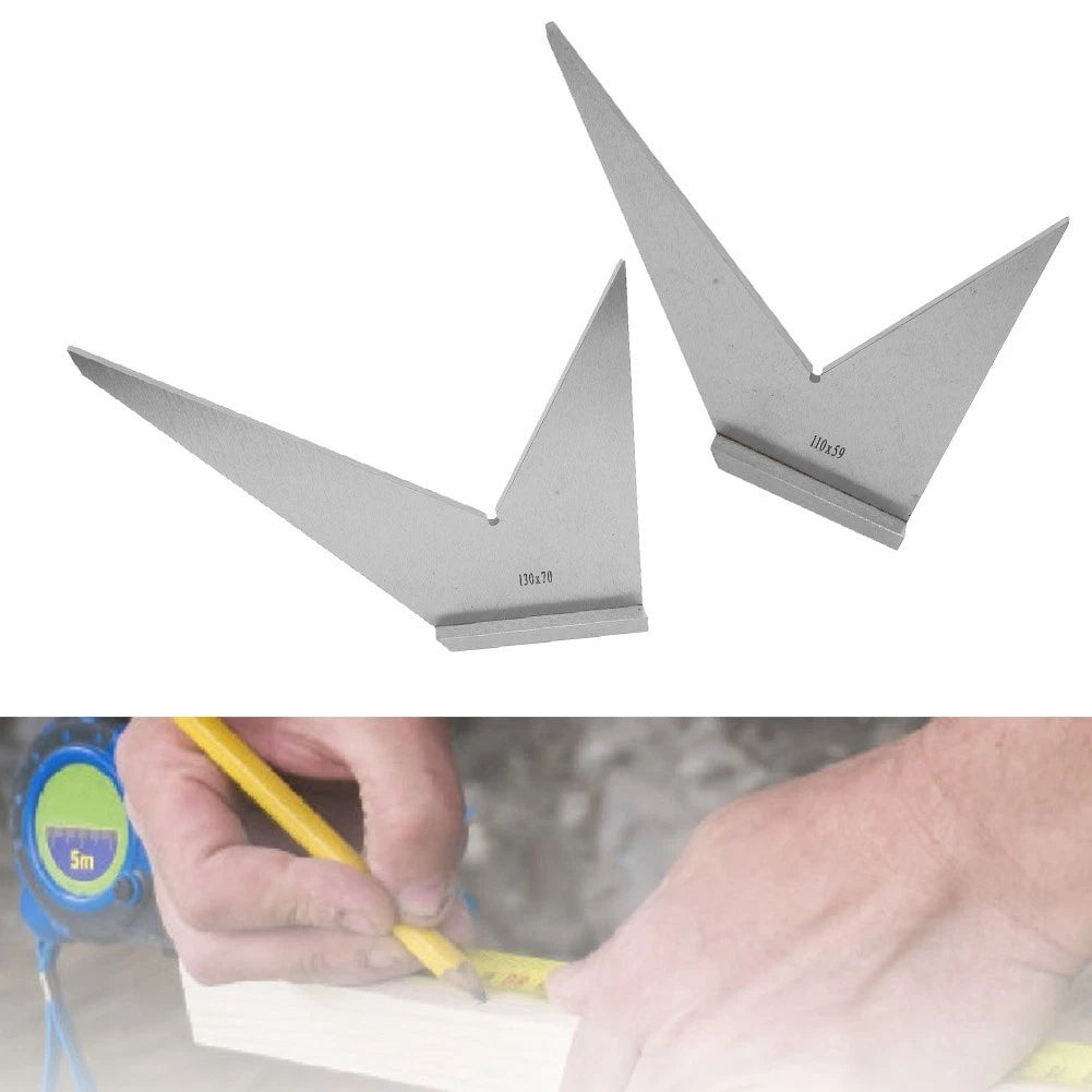 Multiangle Beveled Angle Ruler Carbon Steel Gauge for Industrial Use