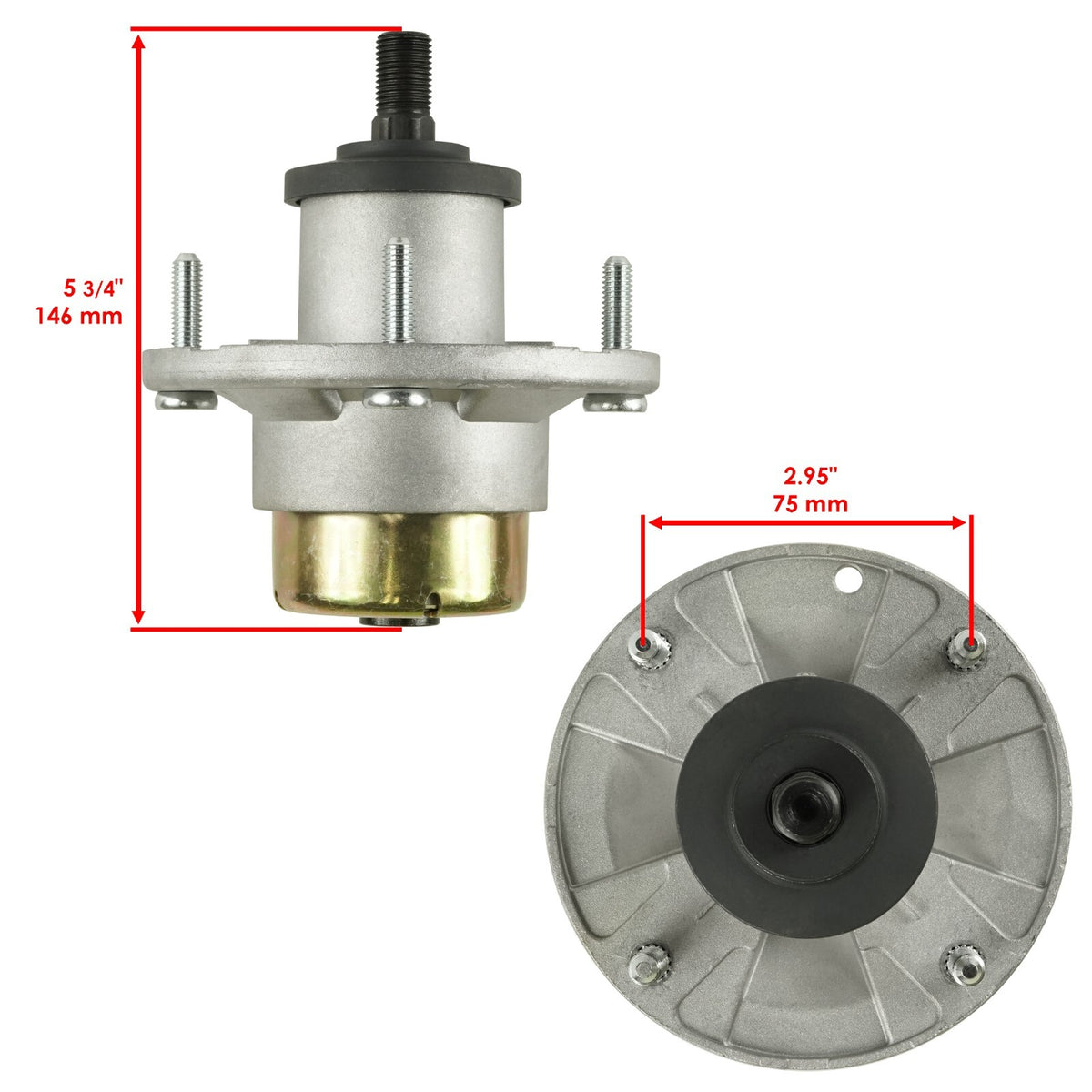 Deck Spindle w Pulley Replacement for John Deere Z335 Z345R (2008–2019)