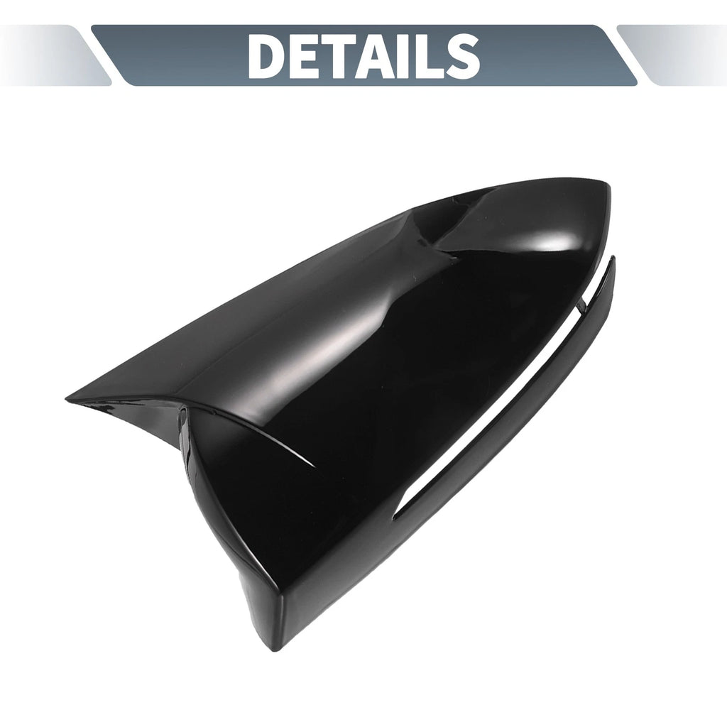 Rearview Mirror Cover Overlay Gloss Black Replacement for Hyundai Tucson (2022–2024)